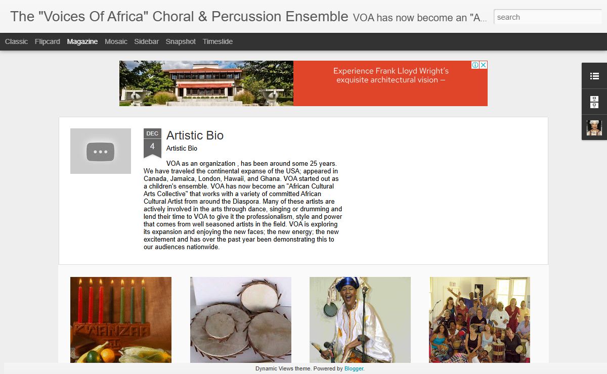 The "Voices Of Africa" Choral & Percussion Ensemble