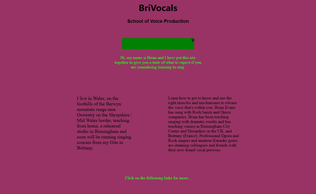 Singing lessons with BriVocals