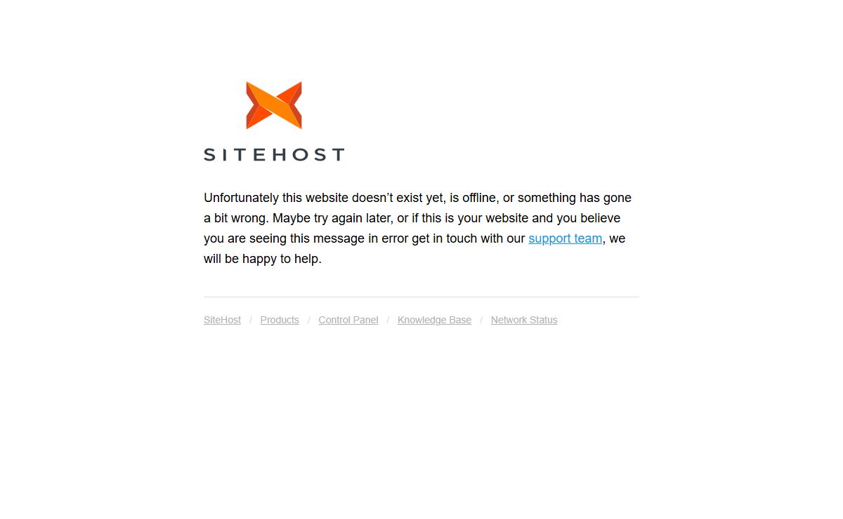 Website Not Found – SiteHost