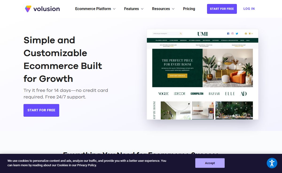 Volusion: Ecommerce Website Builder & Online Selling Platform