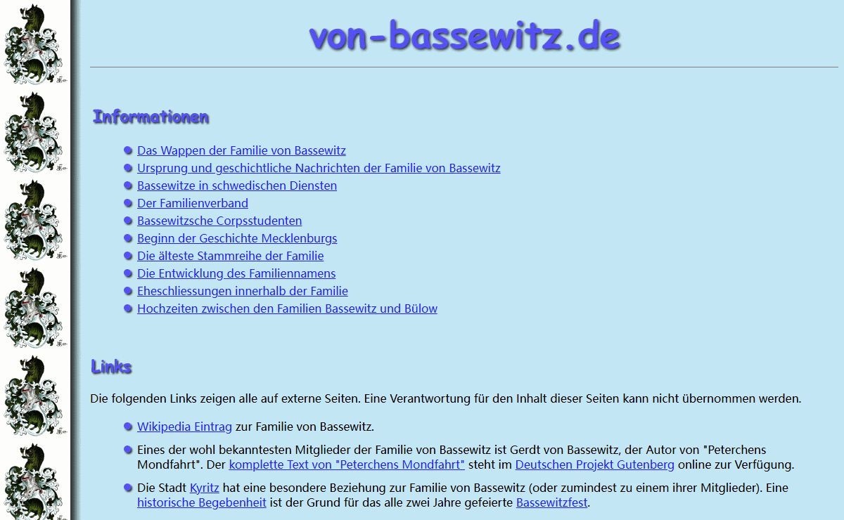 Informationen zur Familie von Bassewitz