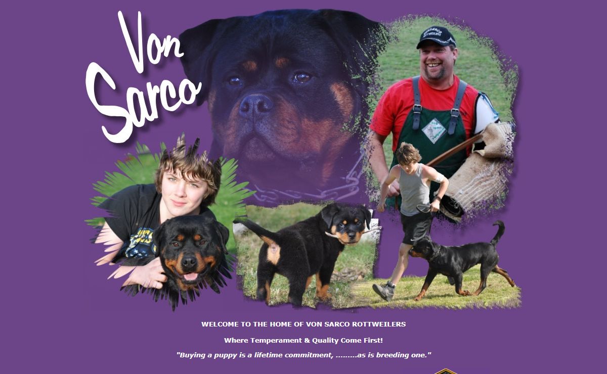 Rottweiler Breeders, Von Sarco Rottweilers, Breeder of quality Rottweilers in Sauvie Island, Oregon