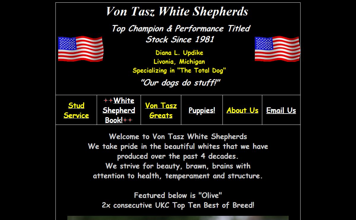 Von Tasz White Shepherds
