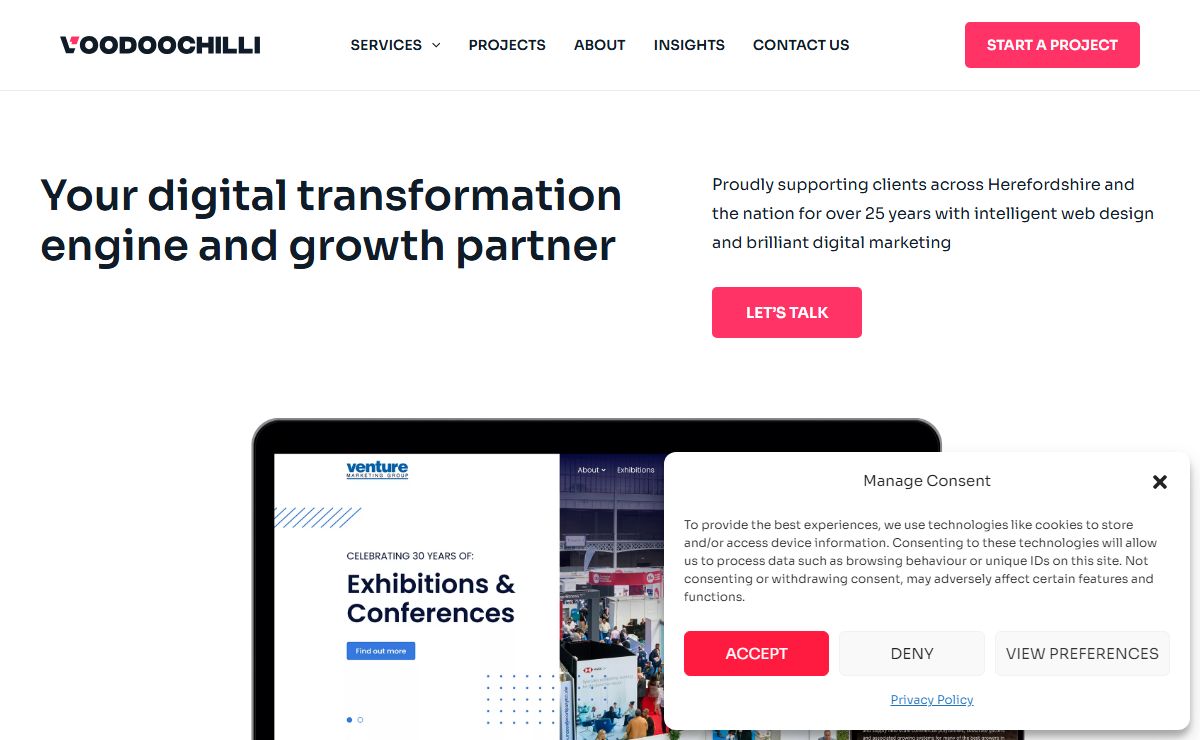 Hereford web design studio providing award winning web design