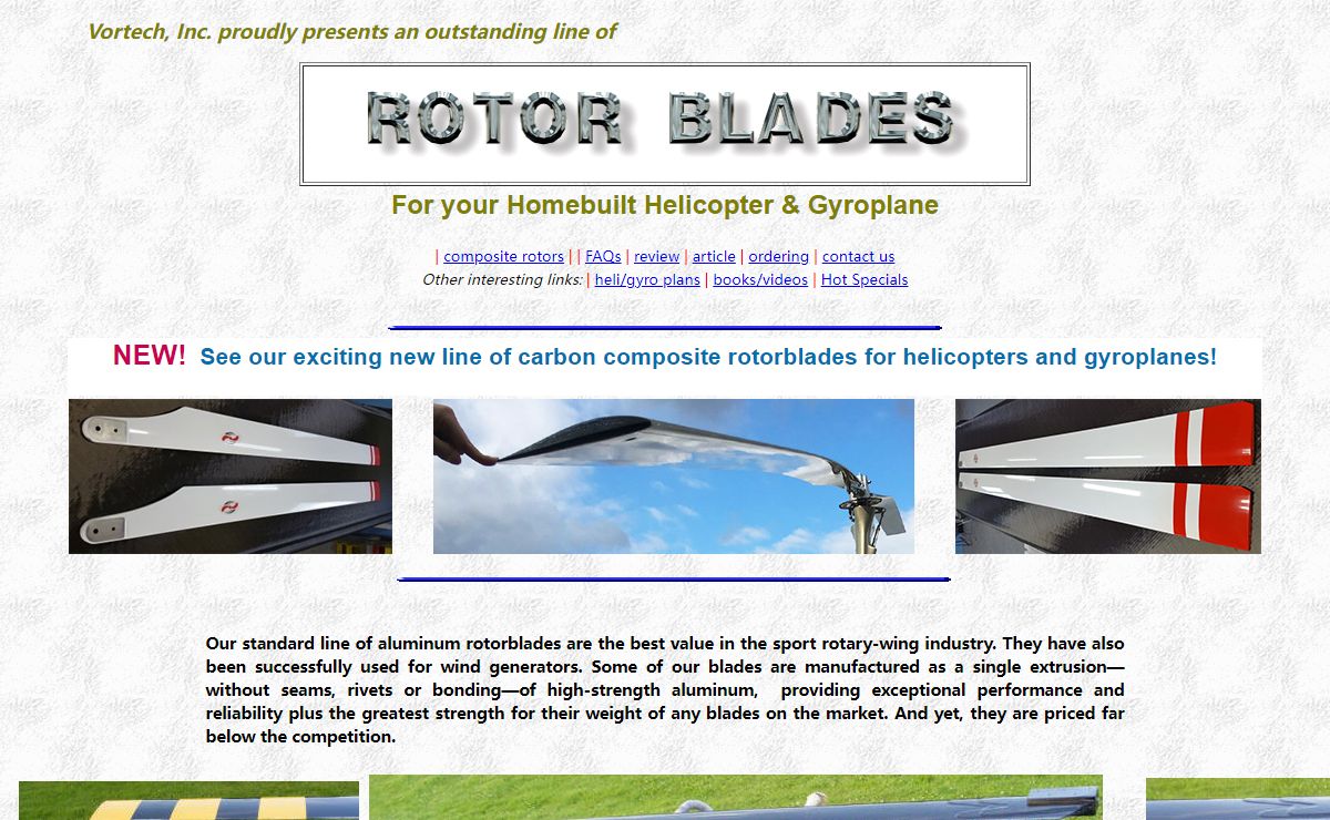 Rotor Blades for Helicopters and Gyrocopters