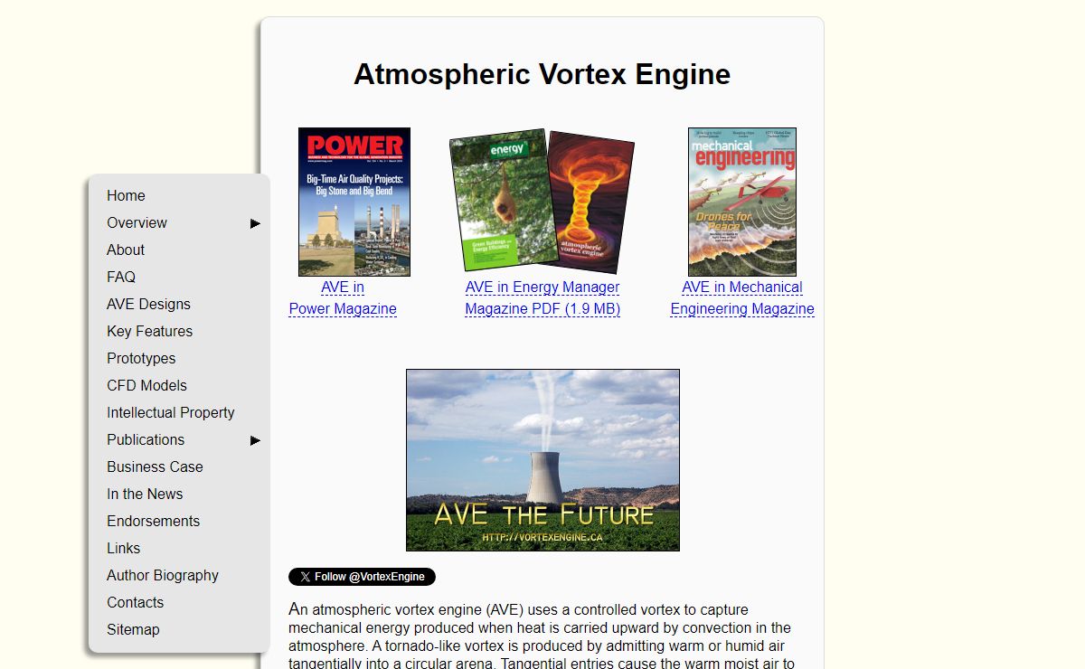 Atmospheric Vortex Engine