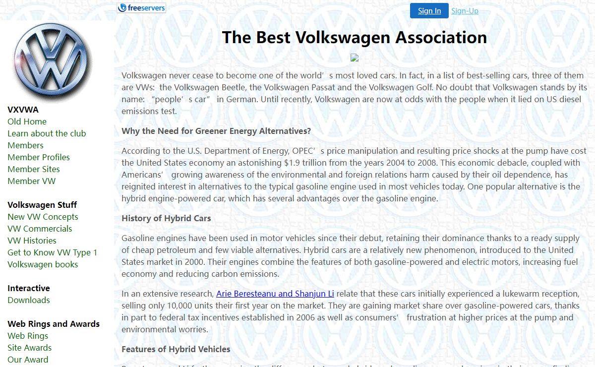 Volunteer State Volkswagen Association — An Online Volkswagen Club