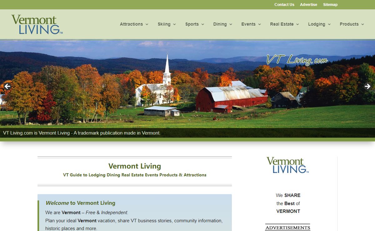 Vermont Living Vacation Rentals Realtors Attractions Living