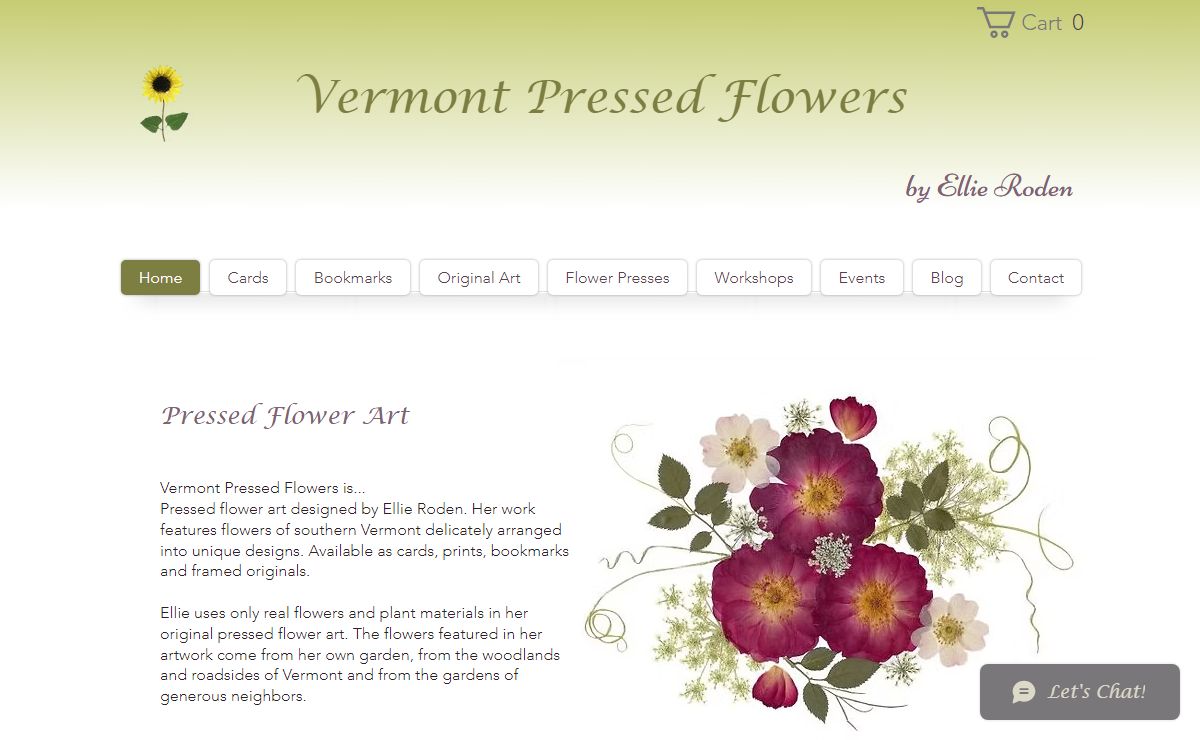 Pressed Flower Art | Ellie Roden | Vermont Pressed Flowers