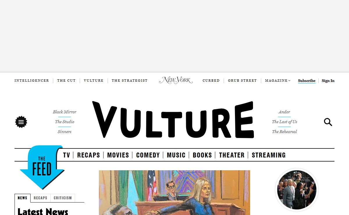 Vulture - Entertainment News - TV, Movies, Music, Books, Theater, Art