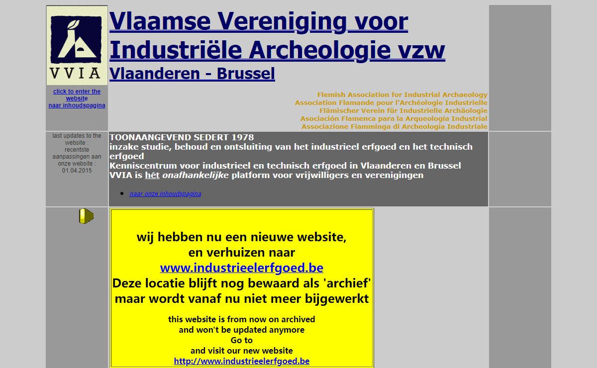 Vlaamse Vereniging voor Industriële Archeologie - kenniscentrum industrieel en technisch erfgoed Vlaanderen - erfgoed van industrie en techniek - HOMEPAGE