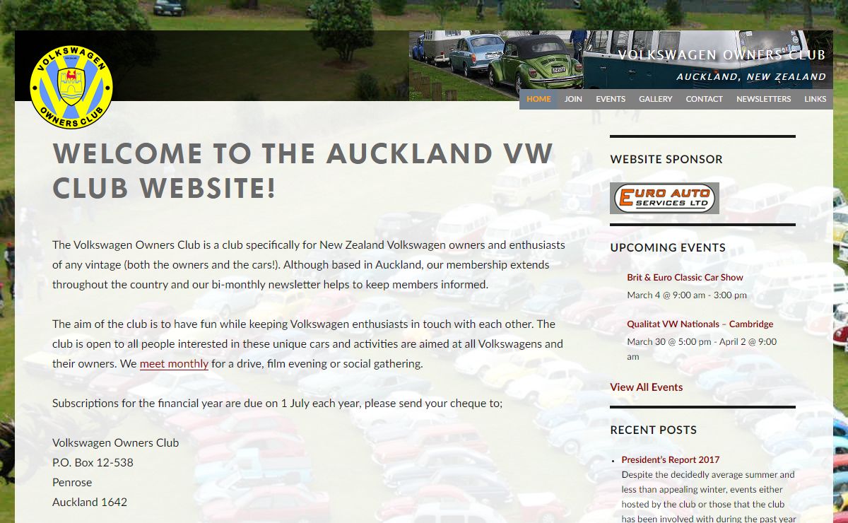 Volkswagen Owners Club – Auckland, New Zealand