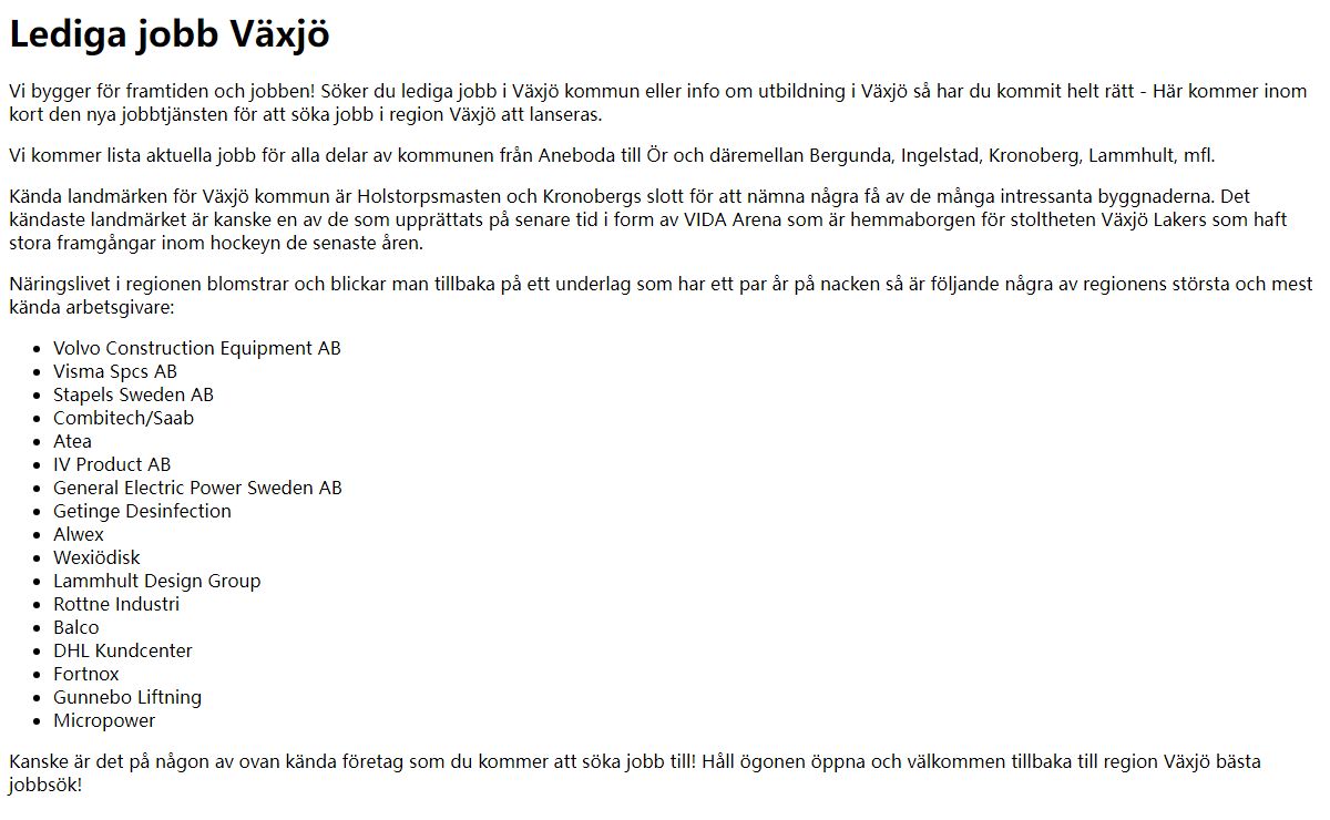Lediga jobb Växjö - utbildning Växjö - vxu.se