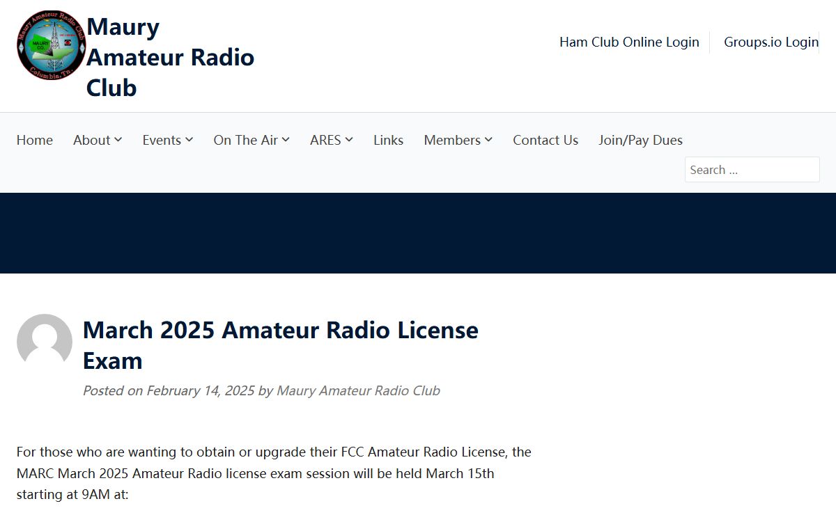 Maury Amateur Radio Club