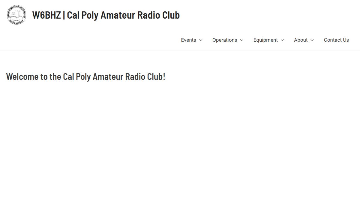 W6BHZ | Cal Poly Amateur Radio Club – The homepage of the Cal Poly Amateur Radio Club