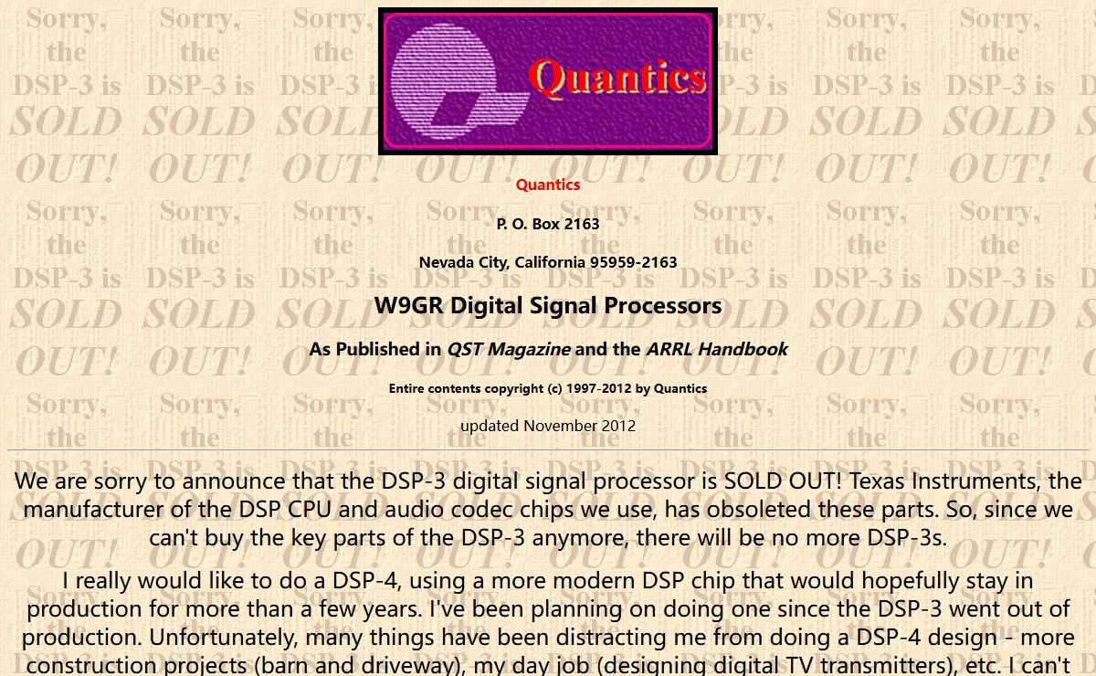Quantics W9GR Digital Signal Processors