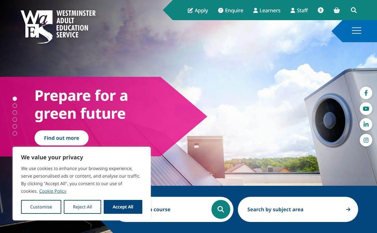 Westminster Adult Education Service - Vibrant Learning Community