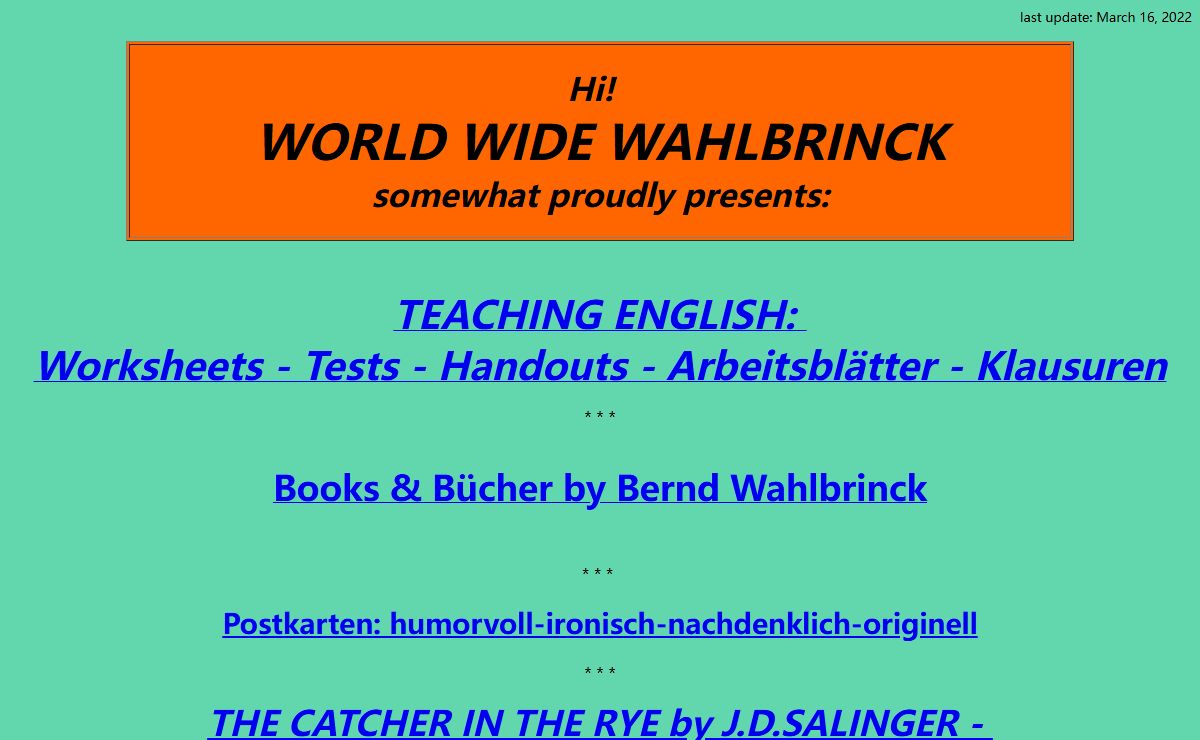 WORLD WIDE WAHLBRINCK