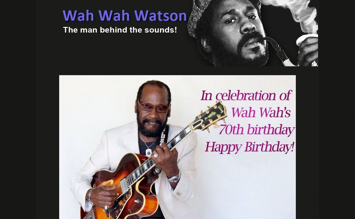 Welcome to the home of the legendary Motown guitarist - Wah Wah Watson