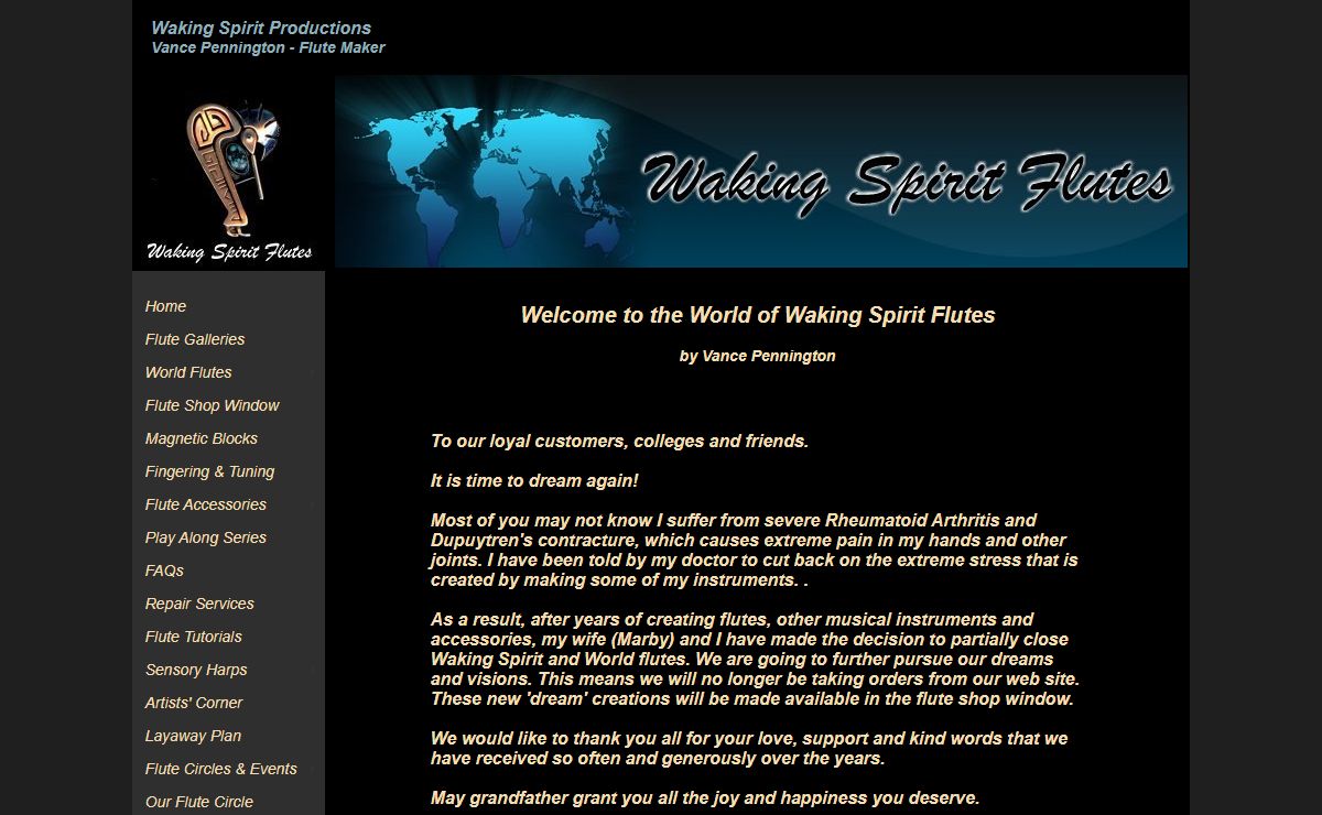 Waking Spirit Flutes - Home Page