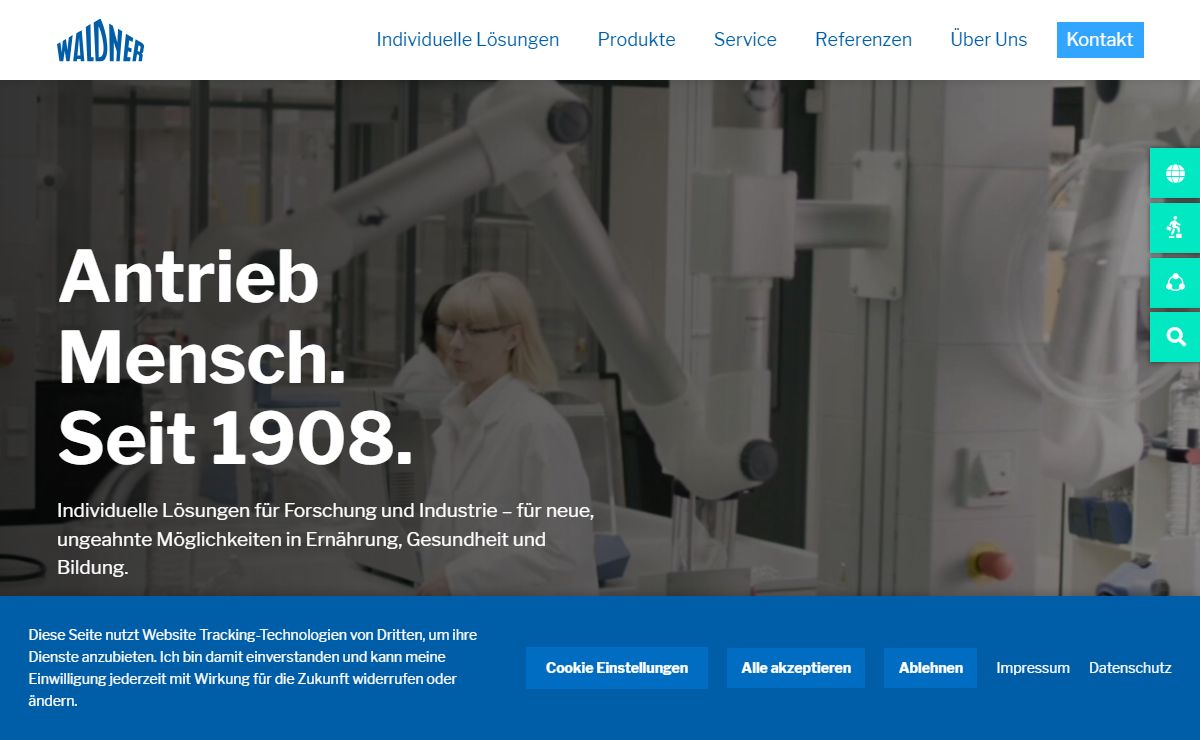 Abfüllanlagen, Prozessanlagen, Laborlösungen, MINT-Räume | Waldner