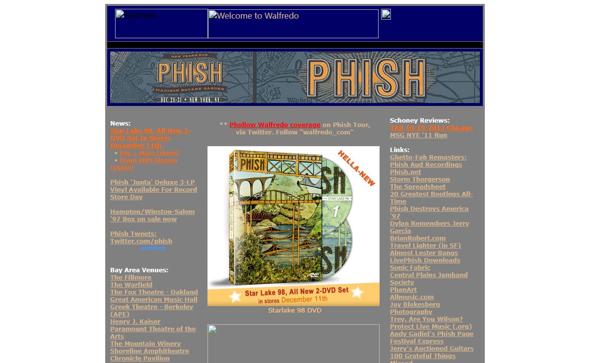 Walfredo.com - PHISH and the Bay Area Music Scene