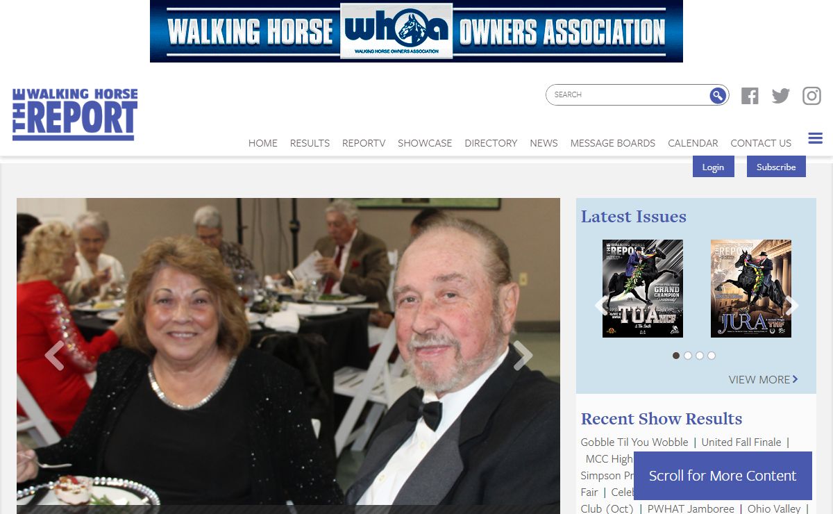 Home | The Walking Horse Report
