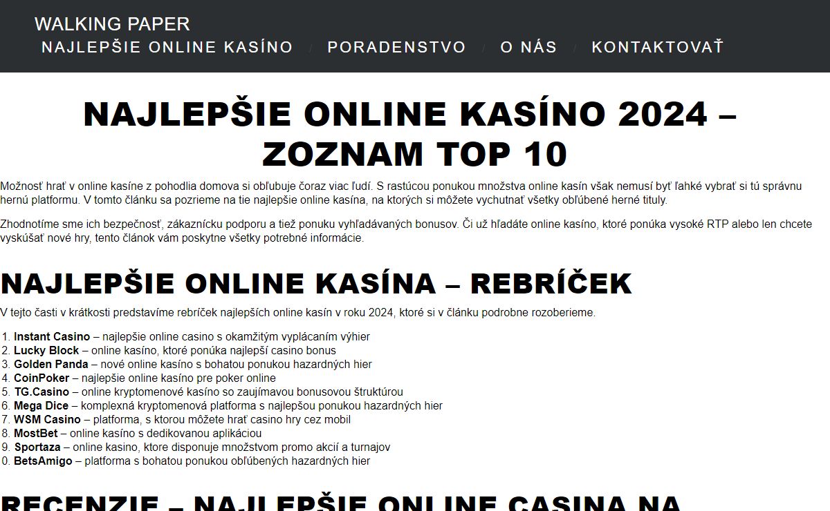 Najlepšie Online Kasíno 2024 - Zoznam Top 10