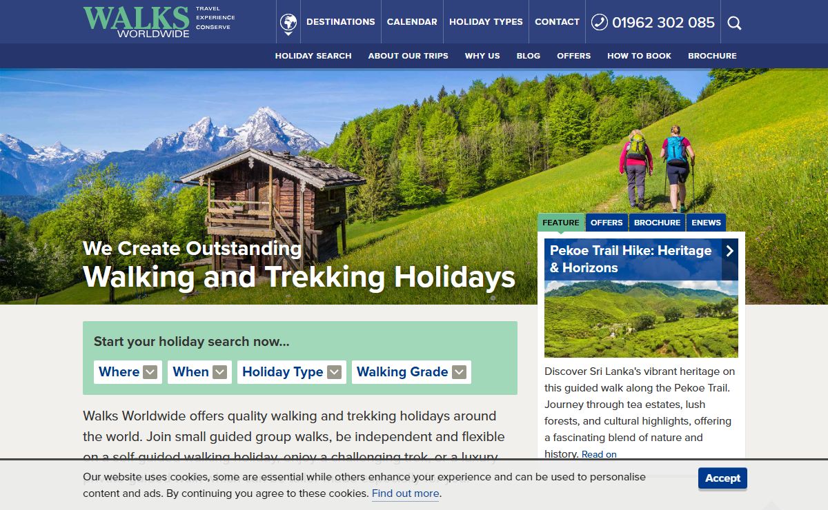 Walking Holidays, Trekking Holidays, Guided and Self-Guided Breaks