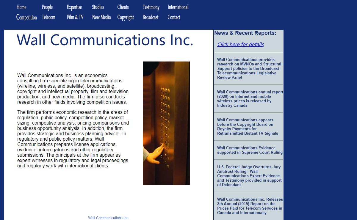 Wall Communications Inc., Ottawa, Ontario, Canada - Economic Consulting Firm