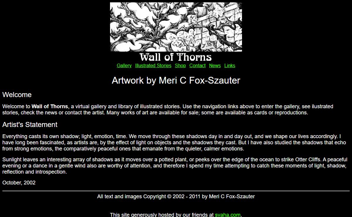 Wall of Thorns - Artwork by Meri C Fox-Szauter