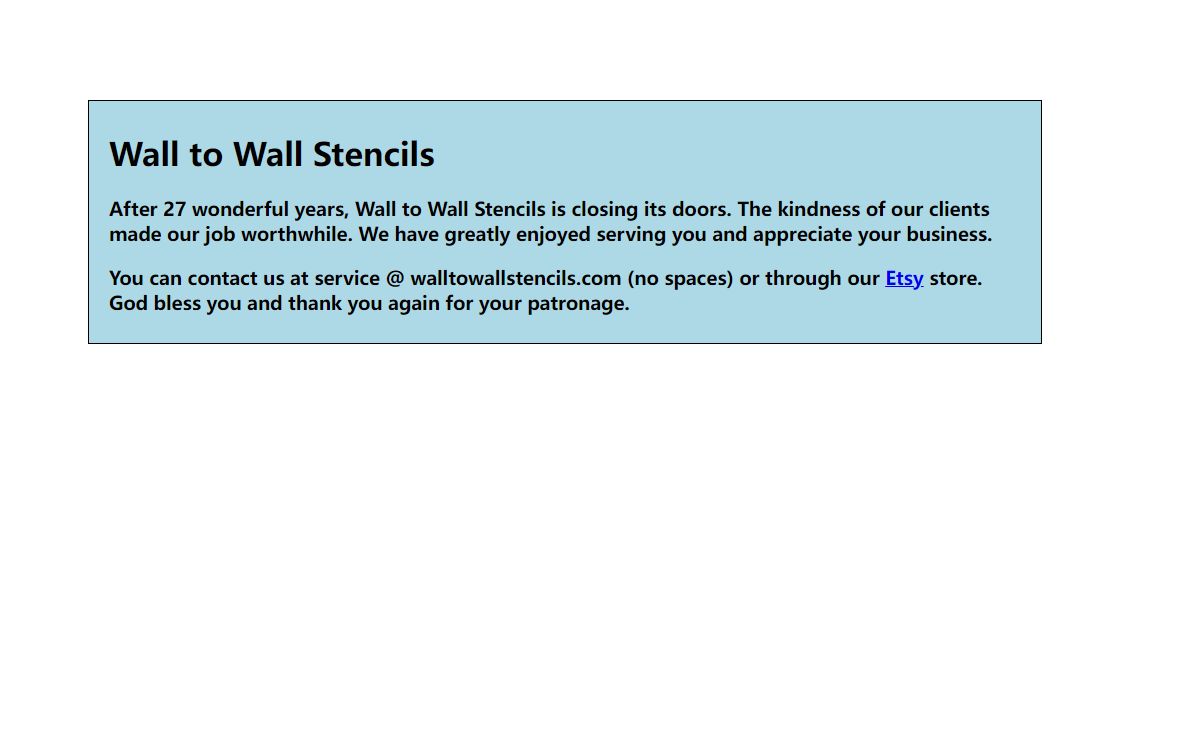 Wall to Wall Stencils