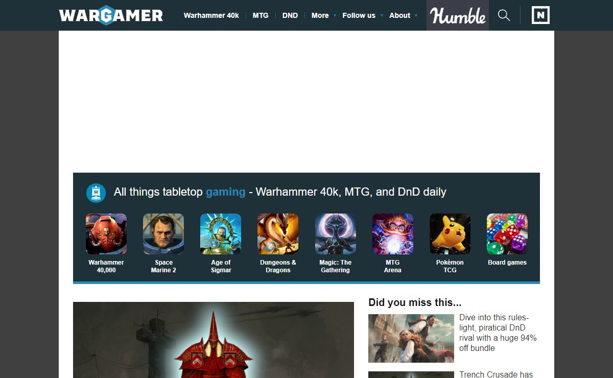 Wargamer | Warhammer, DnD, MTG, board games, and more