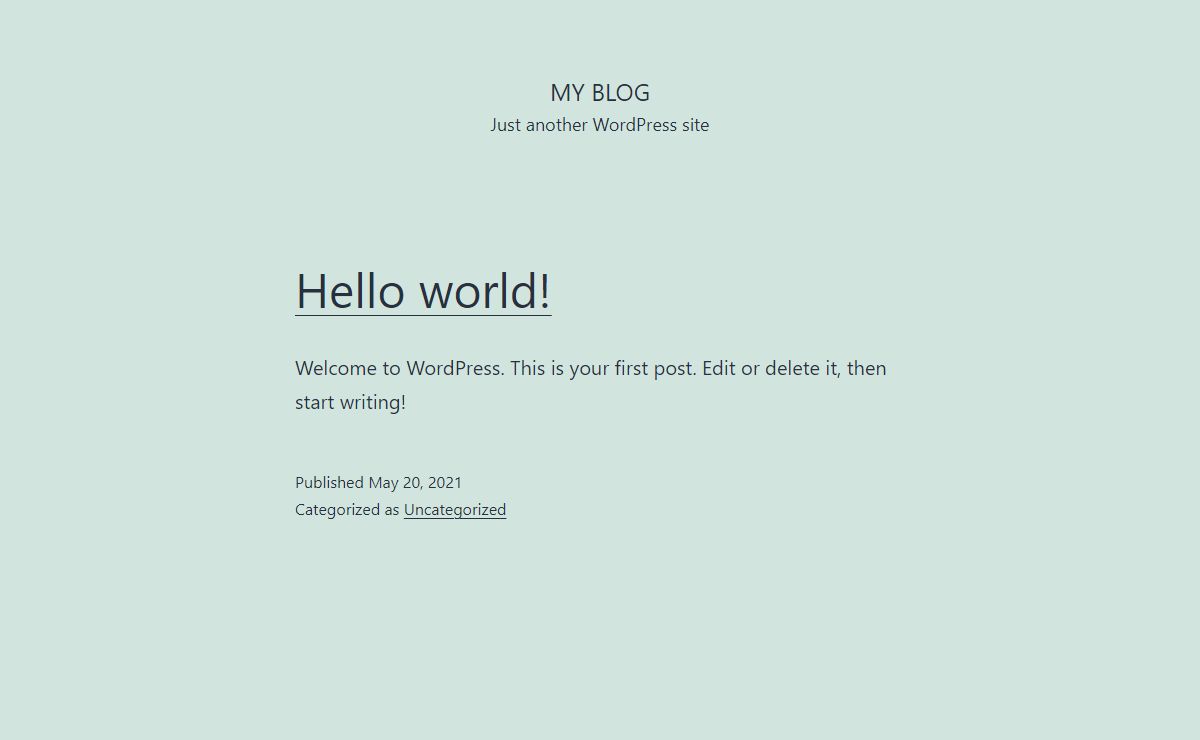 My blog – Just another WordPress site