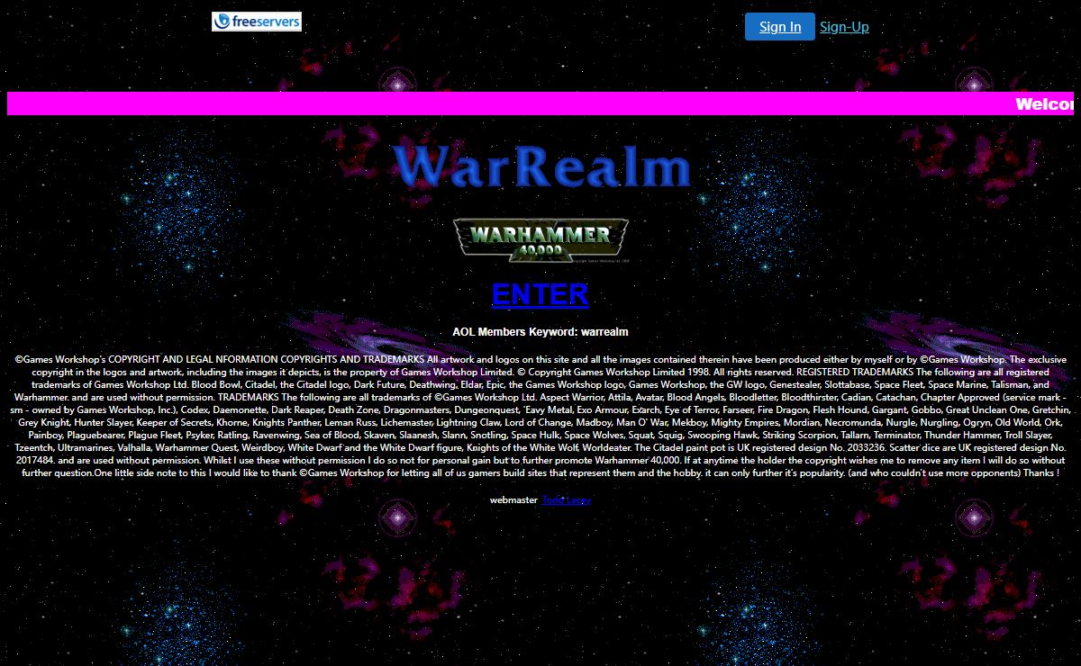 WAR REALM, Games Workshop, Warhammer 40K