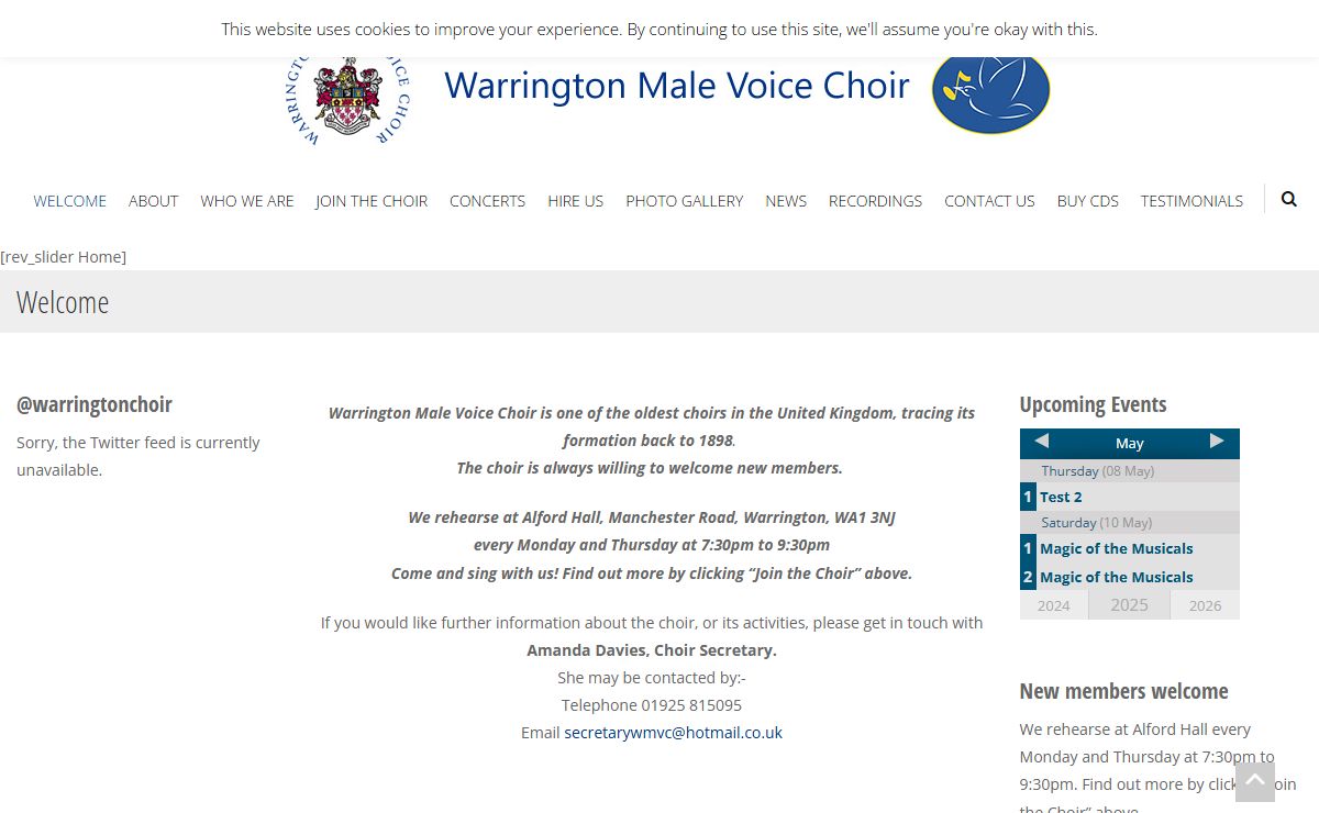 Warrington Male Voice Choir | Established in 1898.
