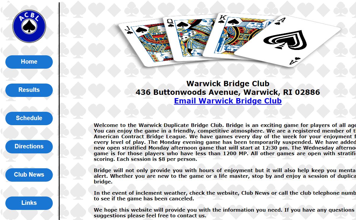Warwick Bridge Club