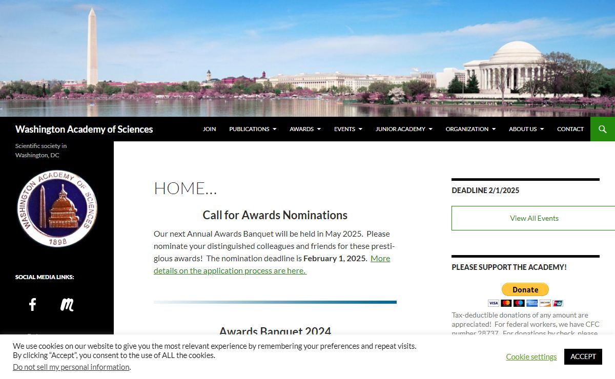 Washington Academy of Sciences | Scientific society in Washington, DC