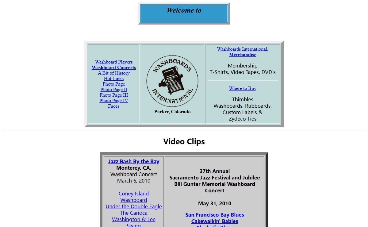 Washboards International Home Page