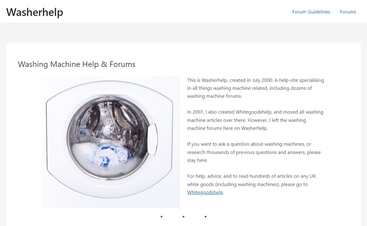 Washing machine forums