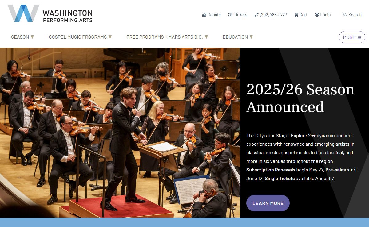 Washington Performing Arts | The Arts as a Unifying Force