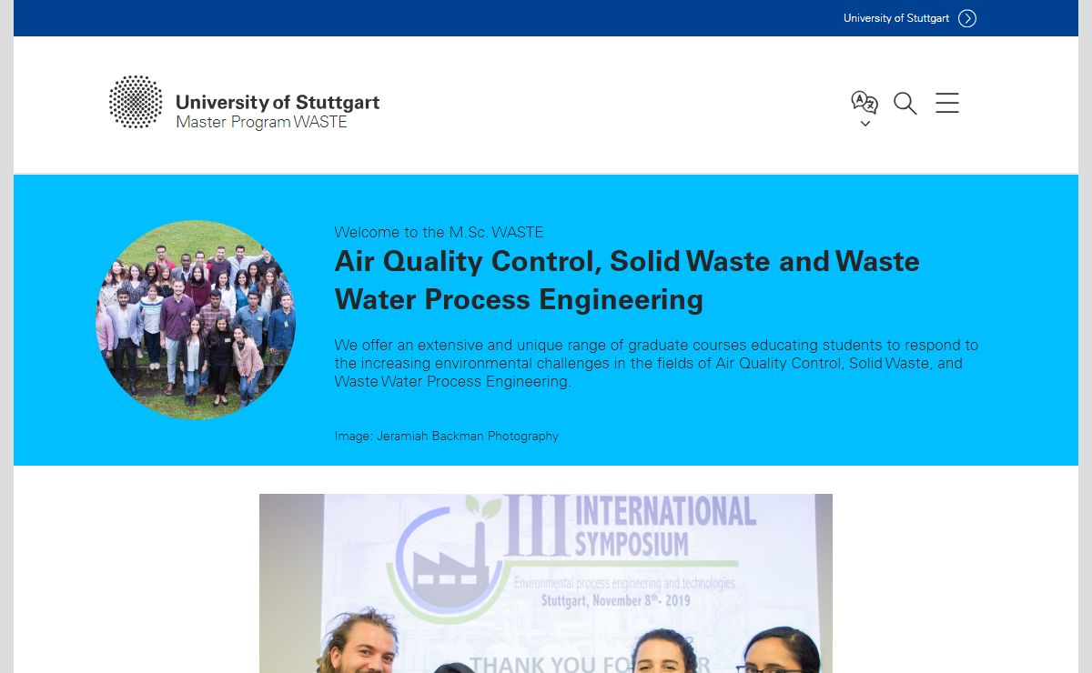 Master Program WASTE | University of Stuttgart