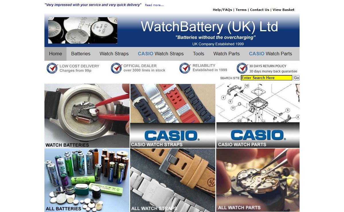 Watch Battery UK Ltd - Watch Batteries and Watch Straps