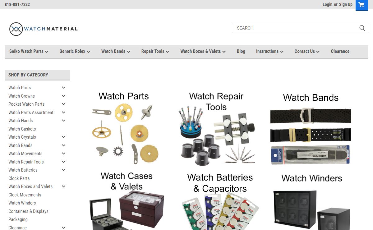 WatchMaerial Watch Parts Watchmaker Tools Watchbands Movements
