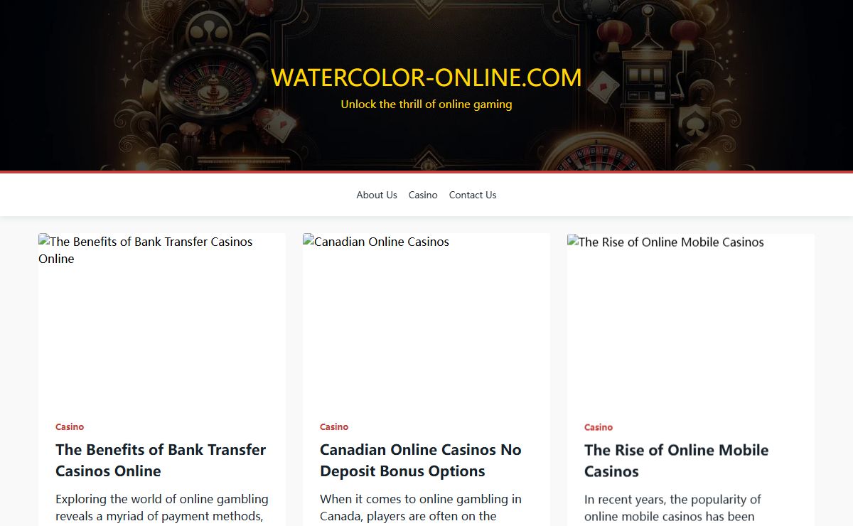 Watercolor-online.com - Unlock the thrill of online gaming