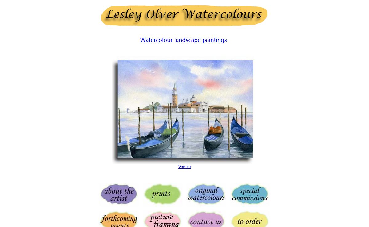 Watercolour paintings, original watercolour landscape paintings, watercolour artist Lesley Olver: UK & France