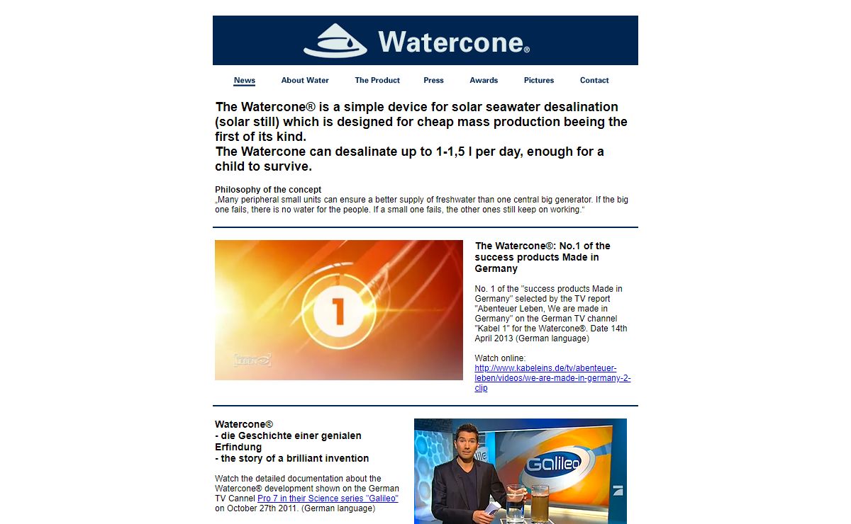 Watercone® News