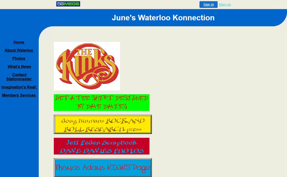 June's Waterloo Konnection for Kinks Fans