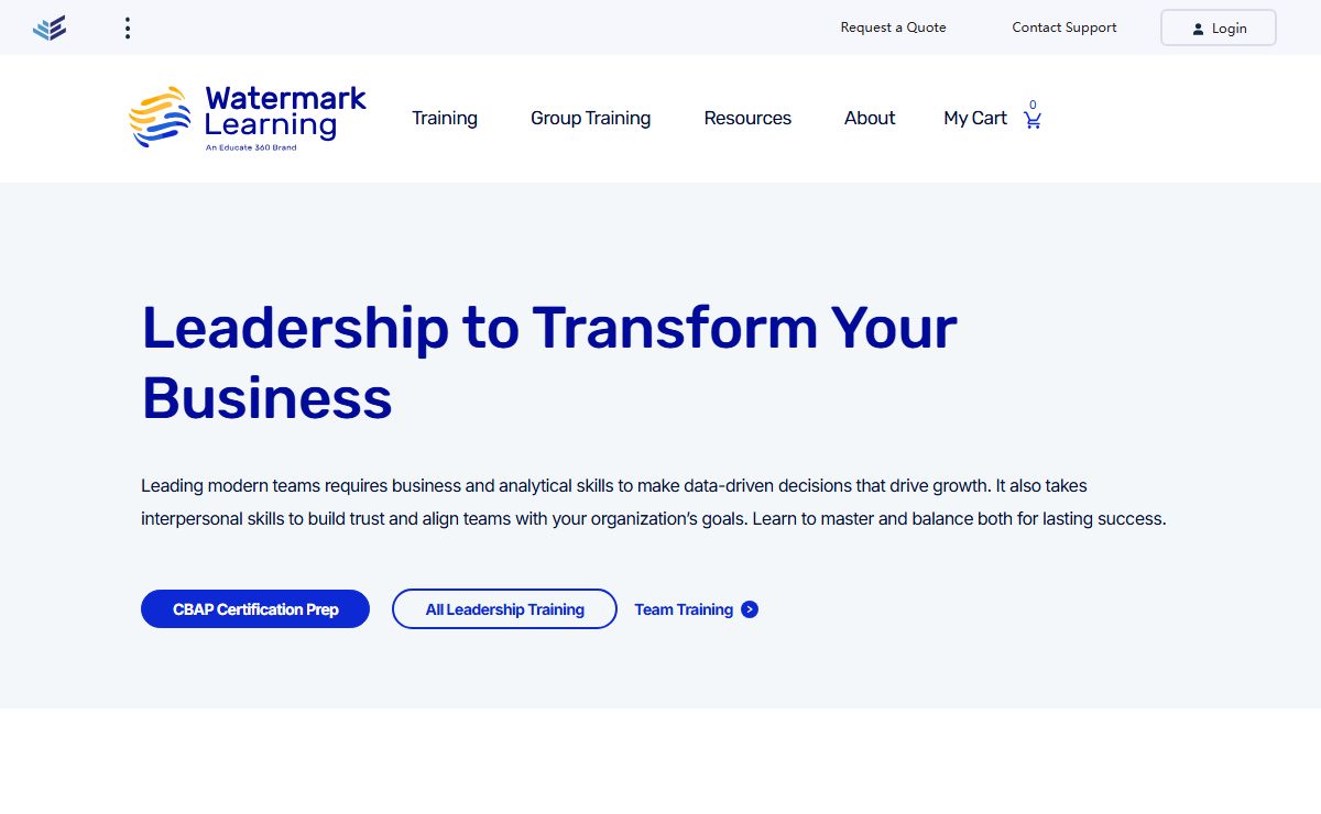 Leadership Training & Business Analysis | Watermark Learning
