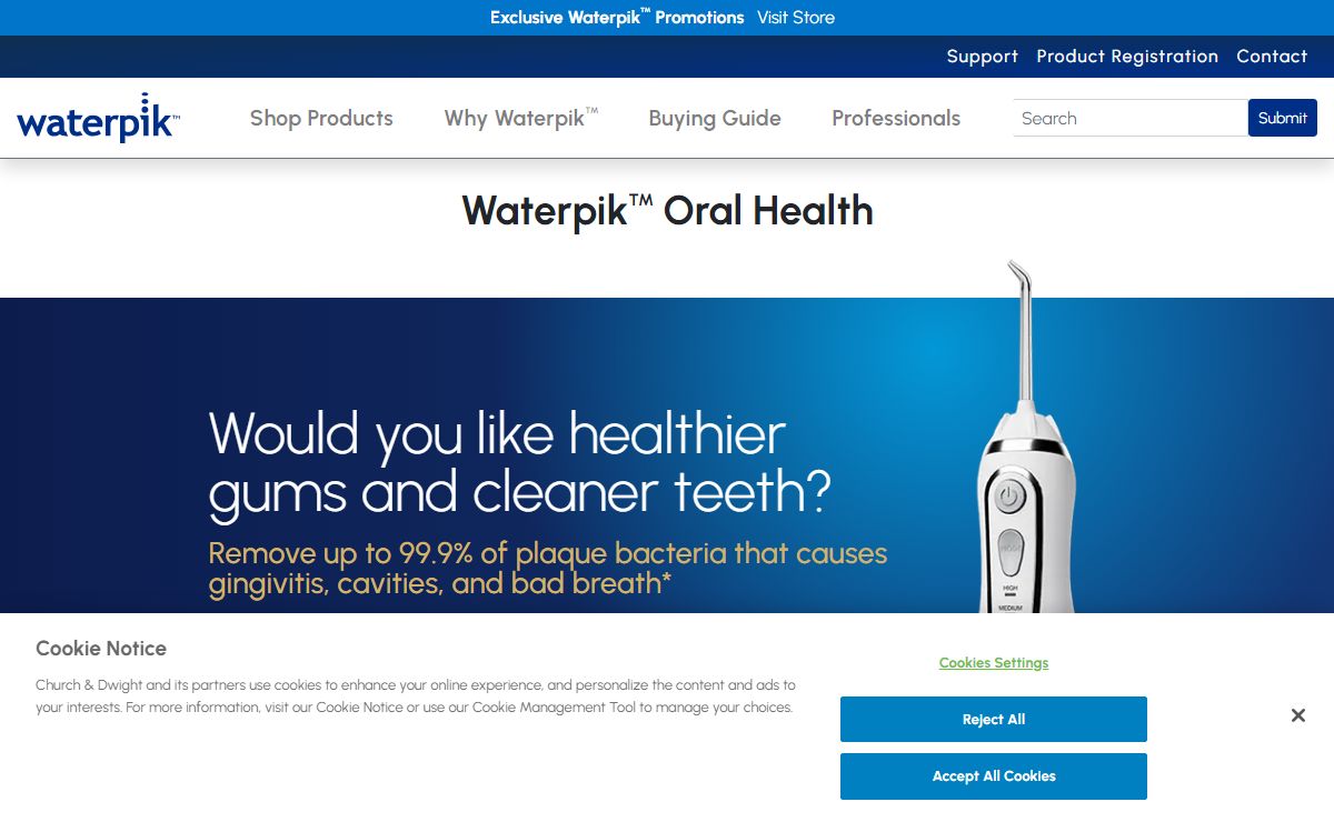 Waterpik™ Oral Health - Water Flossers, Electric Toothbrushes